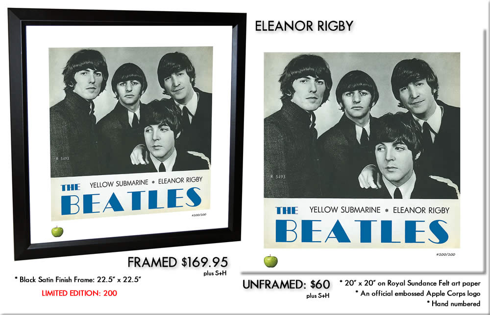 BEATLES SINGLES LITHOGRAPH - ELEANOR RIGBY