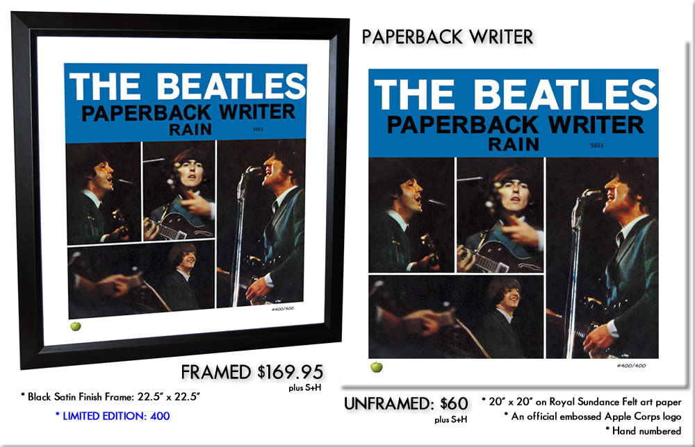 BEATLES SINGLES LITHOGRAPH - PAPERBACK WRITER