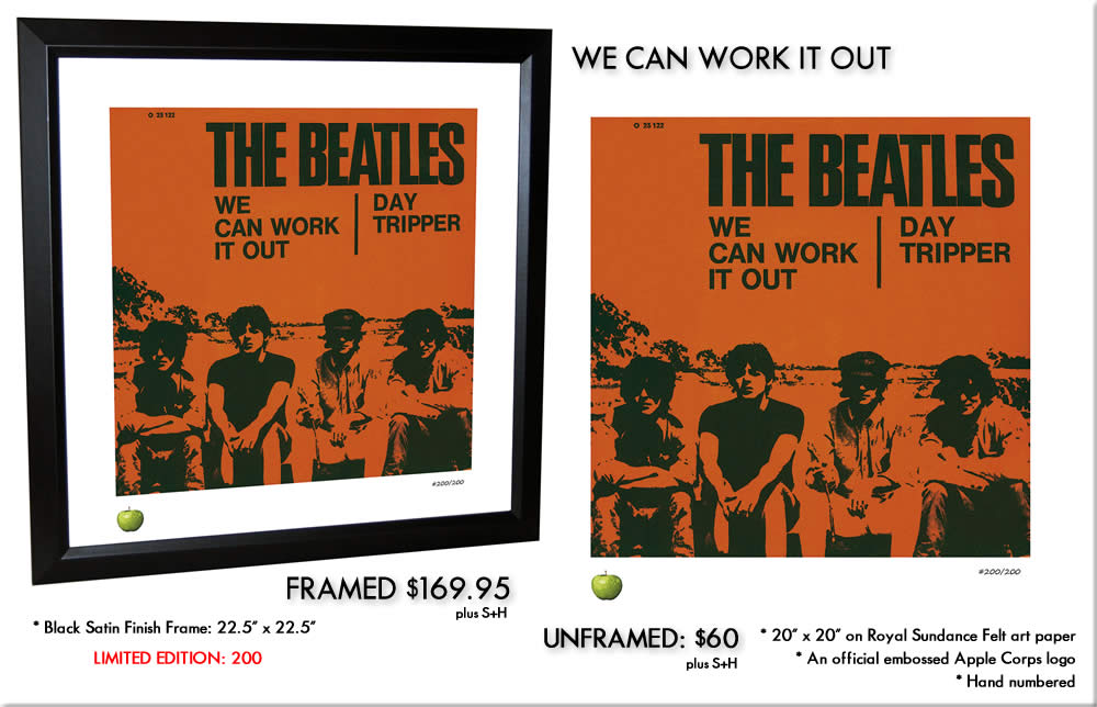 BEATLES SINGLES LITHOGRAPH - WE CAN WORK IT OUT